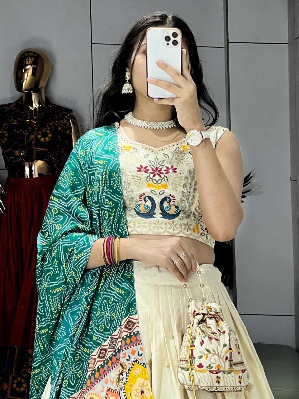 Ynf Pure Cotton RIN119 9038 Lehengas Wedding Collections Festive Collections Wholesale Traditional Lehenga Embroidered Lehenga Lehenga With Blouse Manufacturer