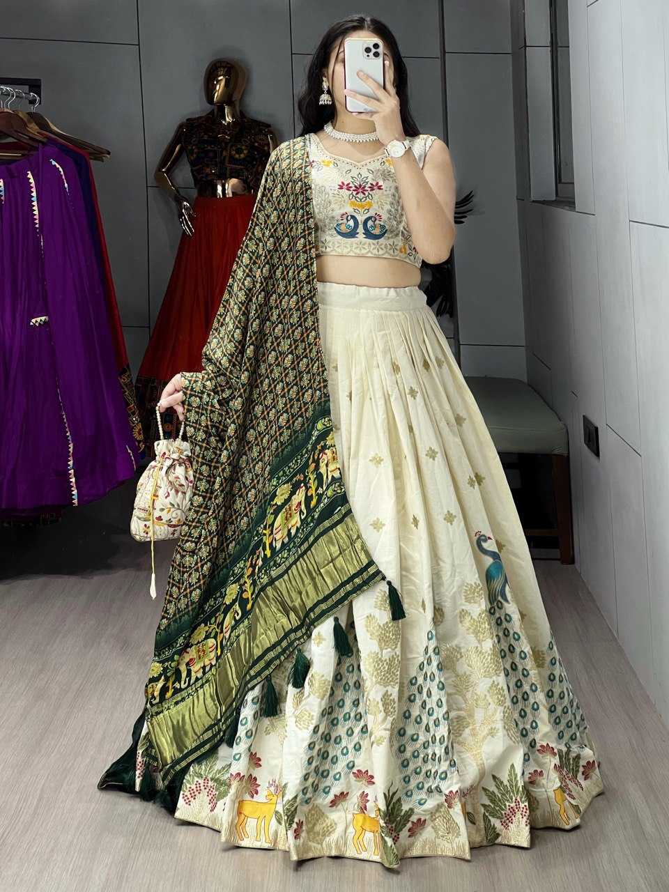 Ynf Pure Cotton RIN119 9038 Lehengas Wedding Collections Festive Collections Wholesale Traditional Lehenga Embroidered Lehenga Lehenga With Blouse Manufacturer