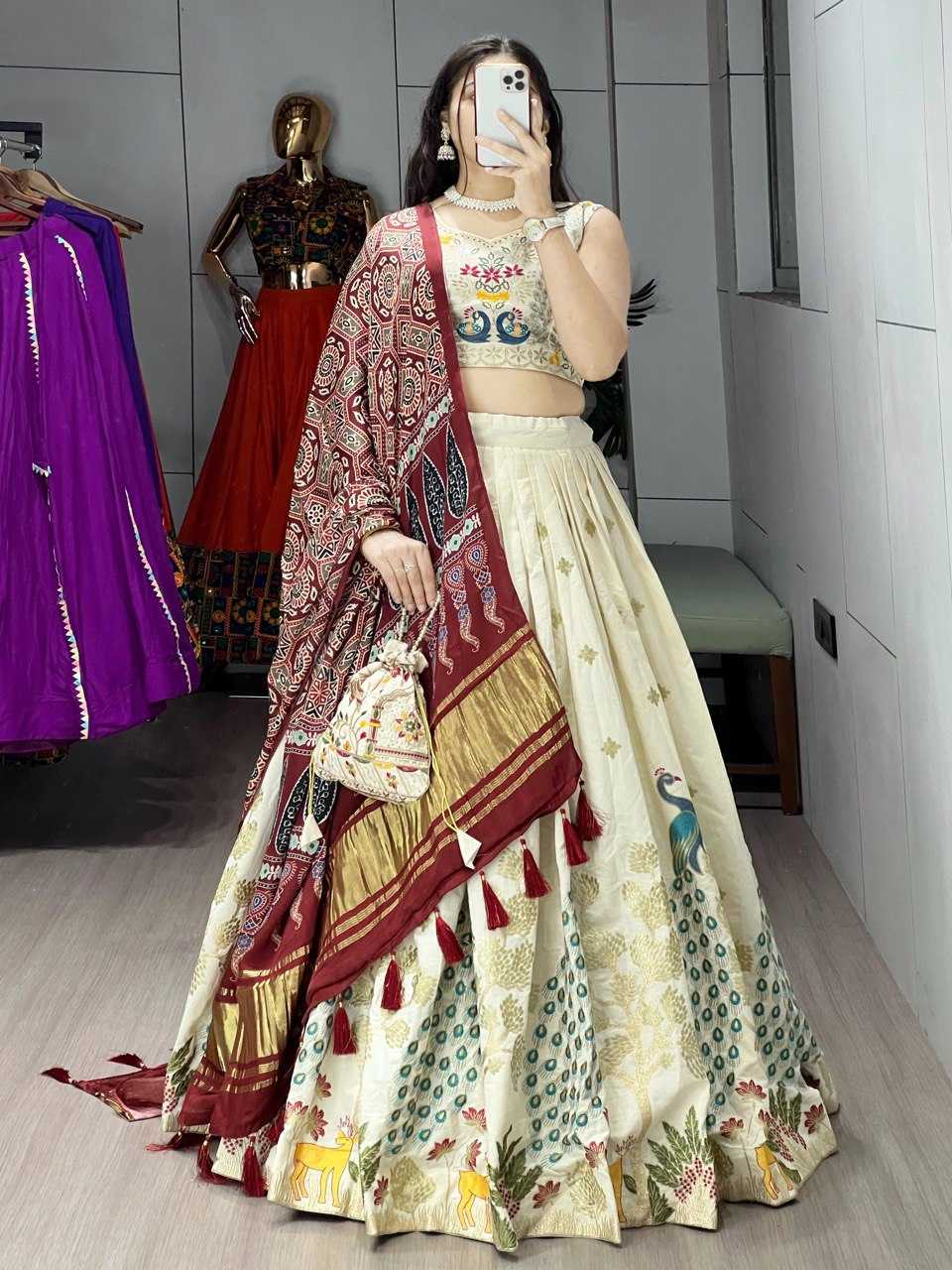 Ynf Pure Cotton RIN119 9038 Lehengas Wedding Collections Festive Collections Wholesale Traditional Lehenga Embroidered Lehenga Lehenga With Blouse Manufacturer