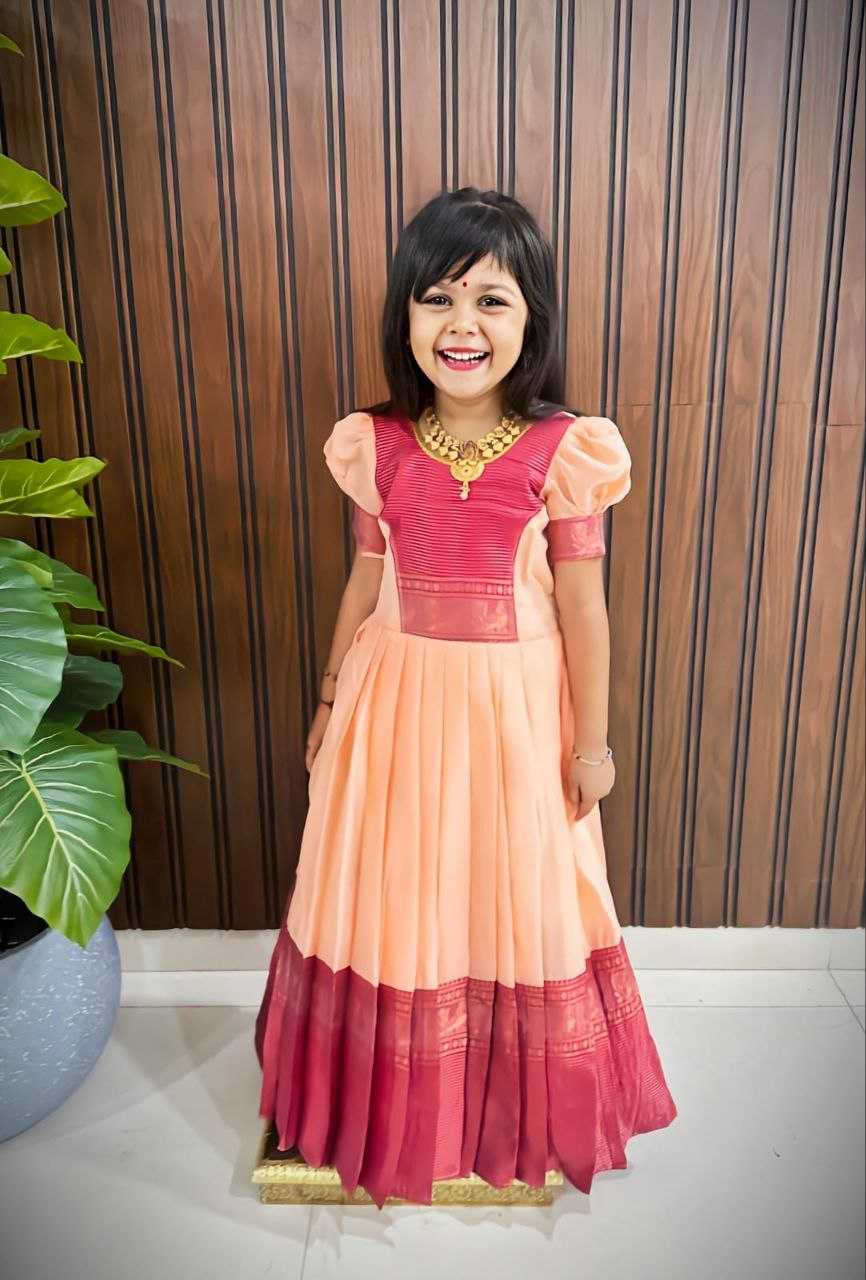 Ynf Pure Cotton RIN161 DAUGHTER Kids Wear Wedding Collections Festive Collections Wholesale Kids Gown Girls Cotton Frocks Kids Festive Wear Manufacturer