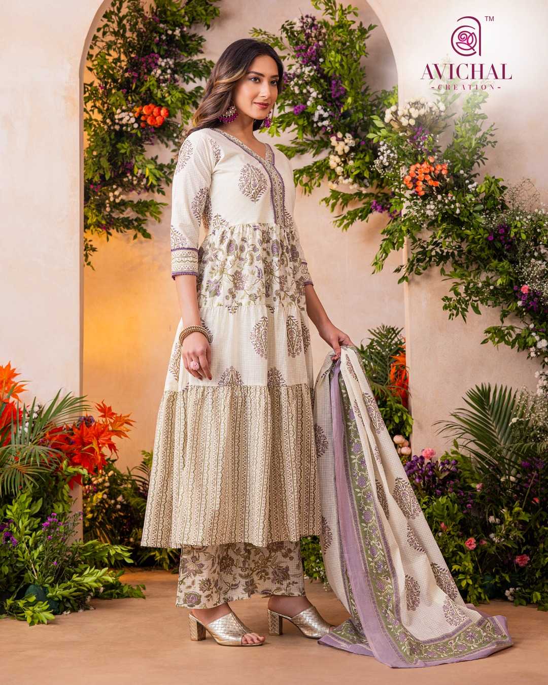 Ynf Pure Cotton RIN190 AVICHA Setwise Collections Wholesale Gowns Catalogs Manufacturer