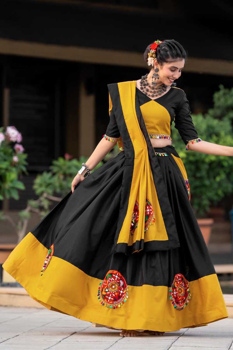 Ynf Pure Cotton RIN227 7066 Lehengas Festive Collections Wholesale Traditional Lehenga Mirror Work Lehenga Navratri Chaniya Choli Manufacturer
