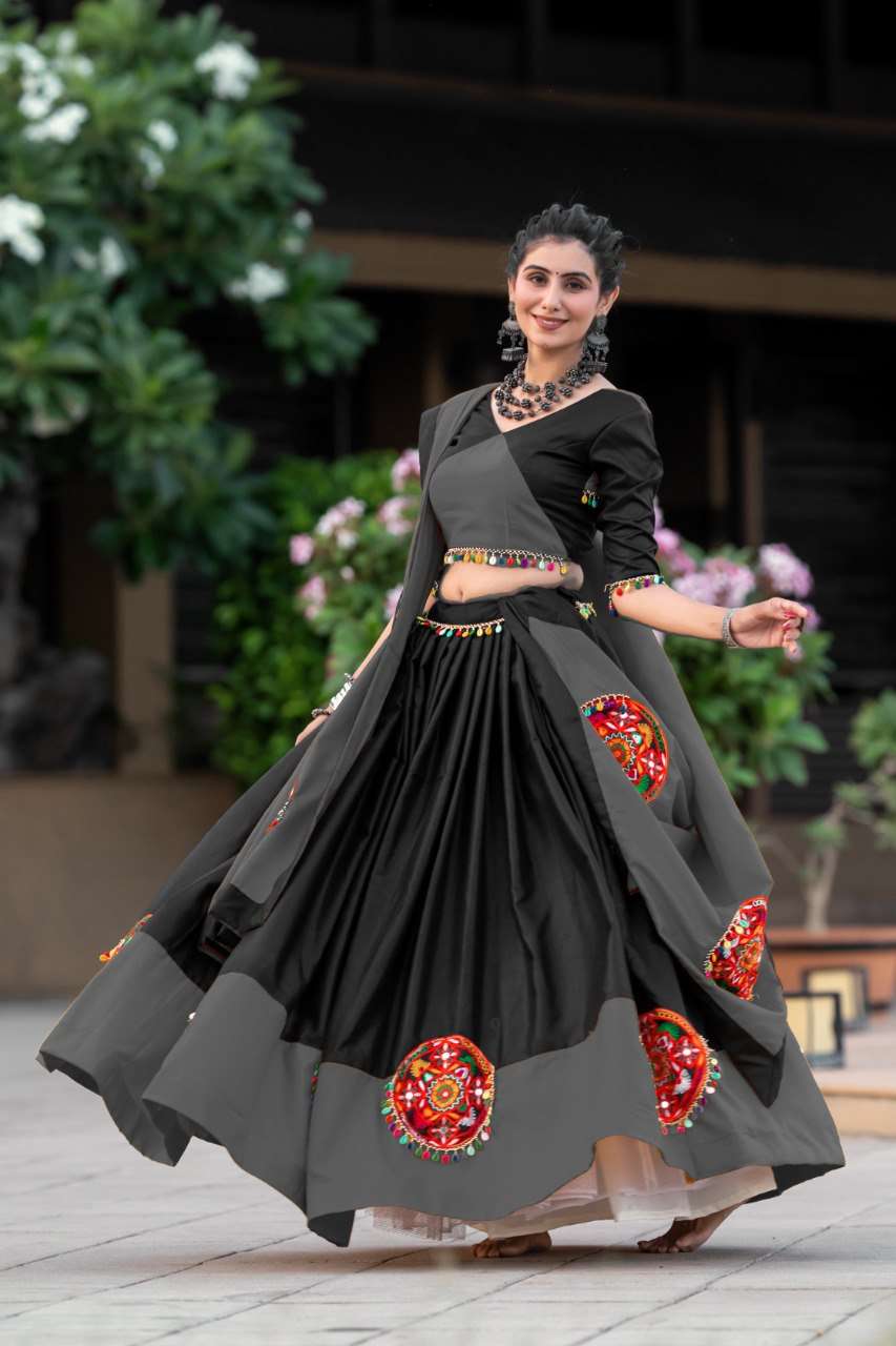 Ynf Pure Cotton RIN227 7066 Lehengas Festive Collections Wholesale Traditional Lehenga Mirror Work Lehenga Navratri Chaniya Choli Manufacturer