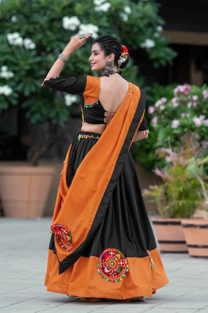 Ynf Pure Cotton RIN227 7066 Lehengas Festive Collections Wholesale Traditional Lehenga Mirror Work Lehenga Navratri Chaniya Choli Manufacturer