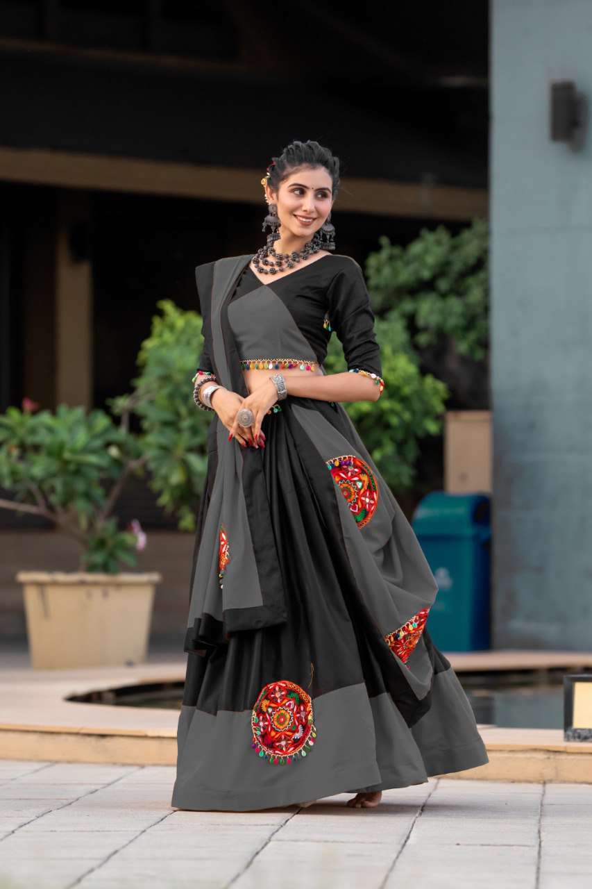 Ynf Pure Cotton RIN227 7066 Lehengas Festive Collections Wholesale Traditional Lehenga Mirror Work Lehenga Navratri Chaniya Choli Manufacturer