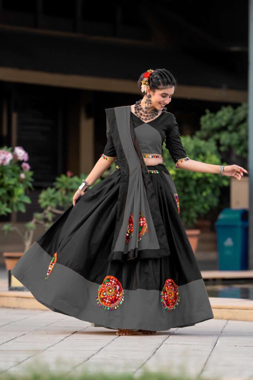 Ynf Pure Cotton RIN227 7066 Lehengas Festive Collections Wholesale Traditional Lehenga Mirror Work Lehenga Navratri Chaniya Choli Manufacturer