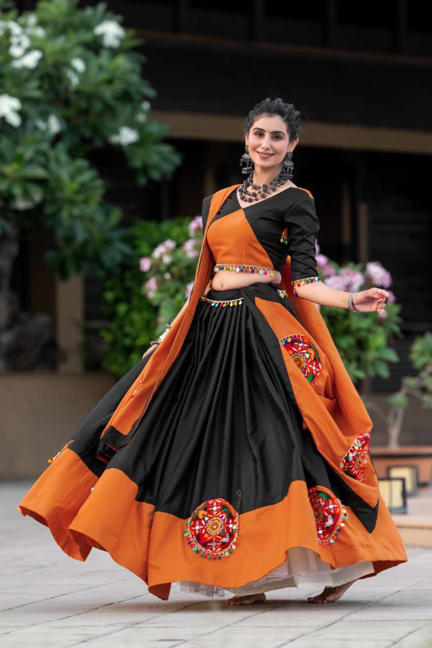 Ynf Pure Cotton RIN227 7066 Lehengas Festive Collections Wholesale Traditional Lehenga Mirror Work Lehenga Navratri Chaniya Choli Manufacturer