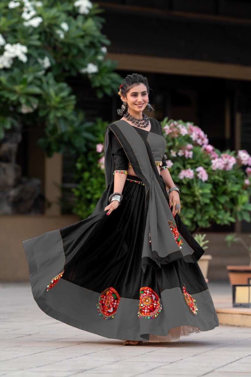 Ynf Pure Cotton RIN227 7066 Lehengas Festive Collections Wholesale Traditional Lehenga Mirror Work Lehenga Navratri Chaniya Choli Manufacturer