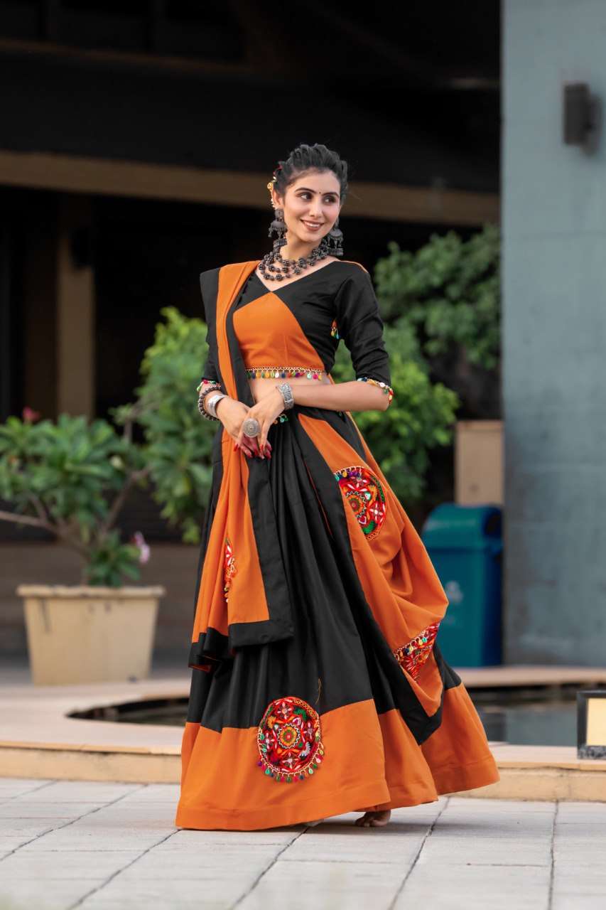 Ynf Pure Cotton RIN227 7066 Lehengas Festive Collections Wholesale Traditional Lehenga Mirror Work Lehenga Navratri Chaniya Choli Manufacturer