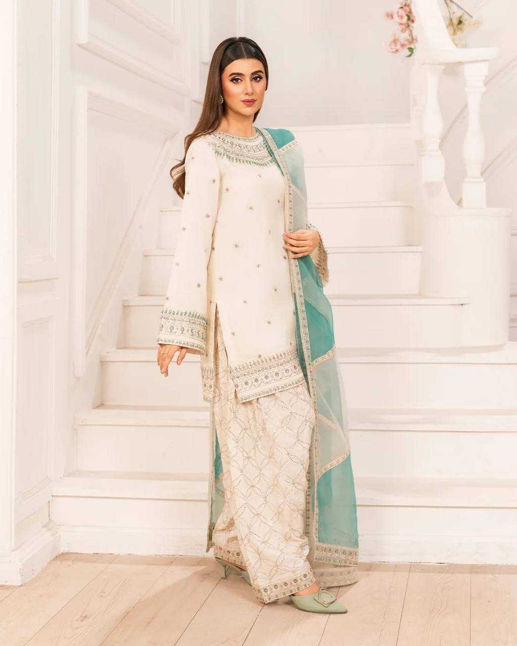 Ynf Pure Crepe KESH141 1120 Suits & Dresses Wedding Collections Festive Collections Wholesale Embroidery Suits Palazzo Suit Wedding Outfits Manufacturer