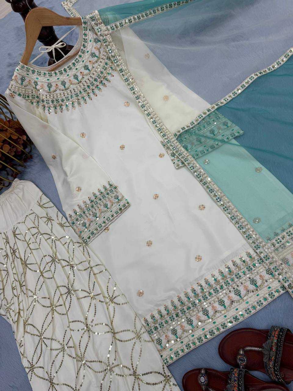 Ynf Pure Crepe KESH141 1120 Suits & Dresses Wedding Collections Festive Collections Wholesale Embroidery Suits Palazzo Suit Wedding Outfits Manufacturer