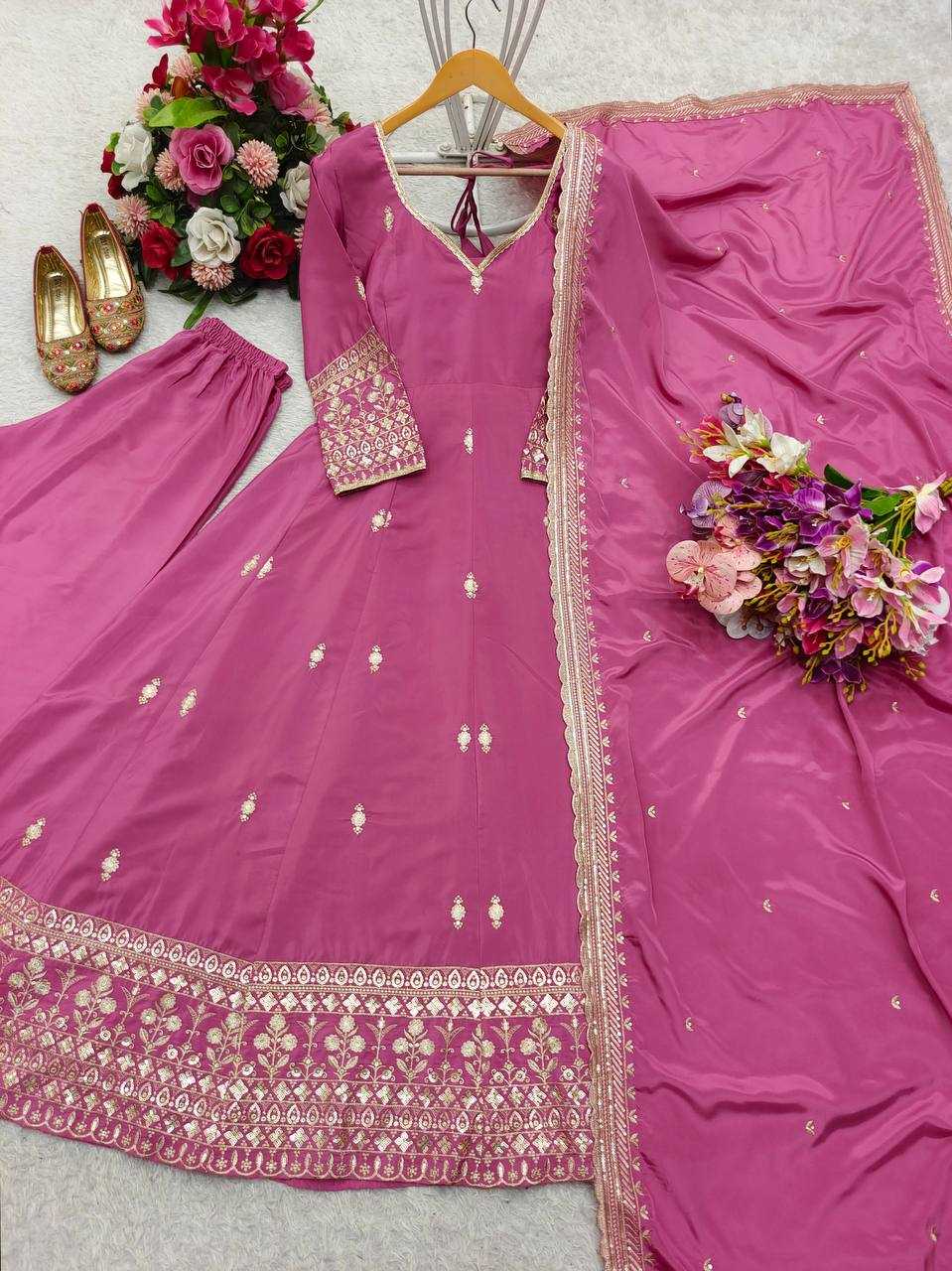 Ynf Pure Crepe KESH506 1202 Gowns Wholesale Fancy Gowns Designer Gowns Manufacturer
