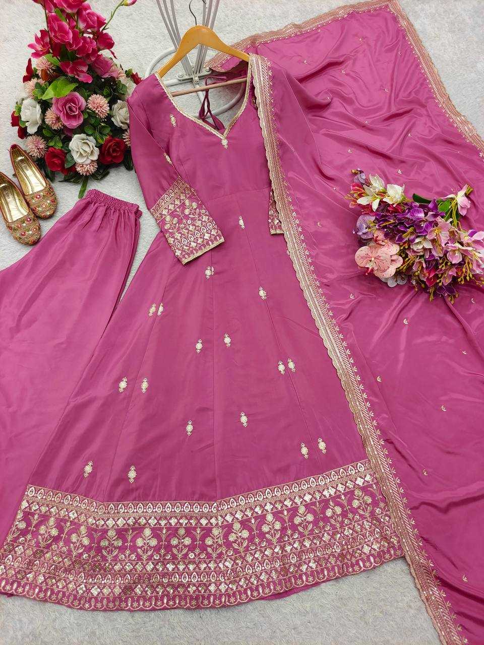 Ynf Pure Crepe KESH506 1202 Gowns Wholesale Fancy Gowns Designer Gowns Manufacturer