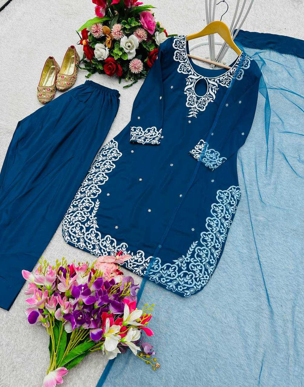 Ynf Pure Crepe KESH506 1203 Suits & Dresses Wedding Collections Festive Collections Wholesale Embroidery Suits Designer Suits Party Wear Dresses Manufacturer