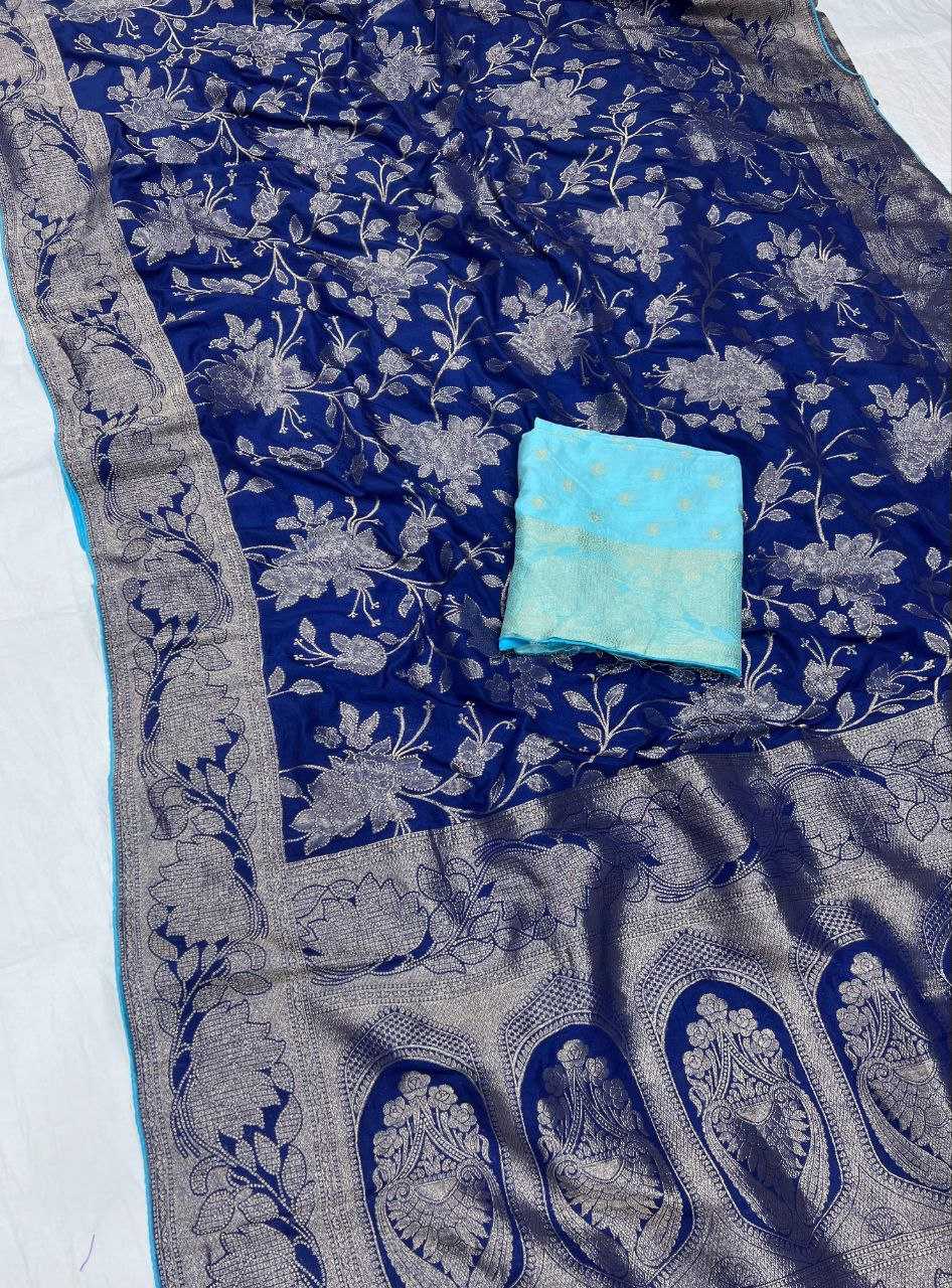 Ynf Pure Crepe RIN225 947 Sarees Wedding Collections Festive Collections Wholesale Georgette Sarees Festive Sarees Sarees With Blouse Manufacturer