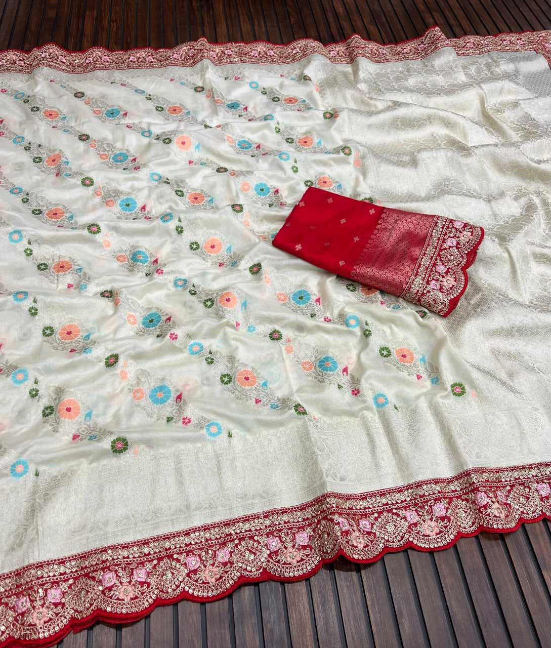 Ynf Pure Crepe RIN225 948 Sarees Wedding Collections Festive Collections Wholesale Georgette Sarees Embroidered Sarees Festive Sarees Manufacturer