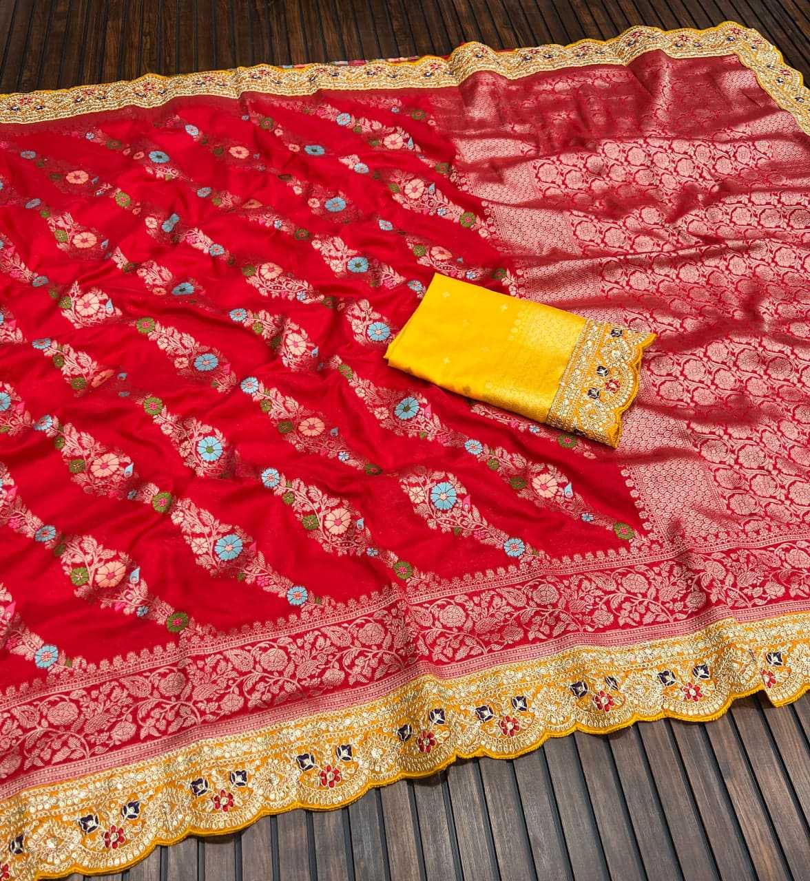 Ynf Pure Crepe RIN225 948 Sarees Wedding Collections Festive Collections Wholesale Georgette Sarees Embroidered Sarees Festive Sarees Manufacturer