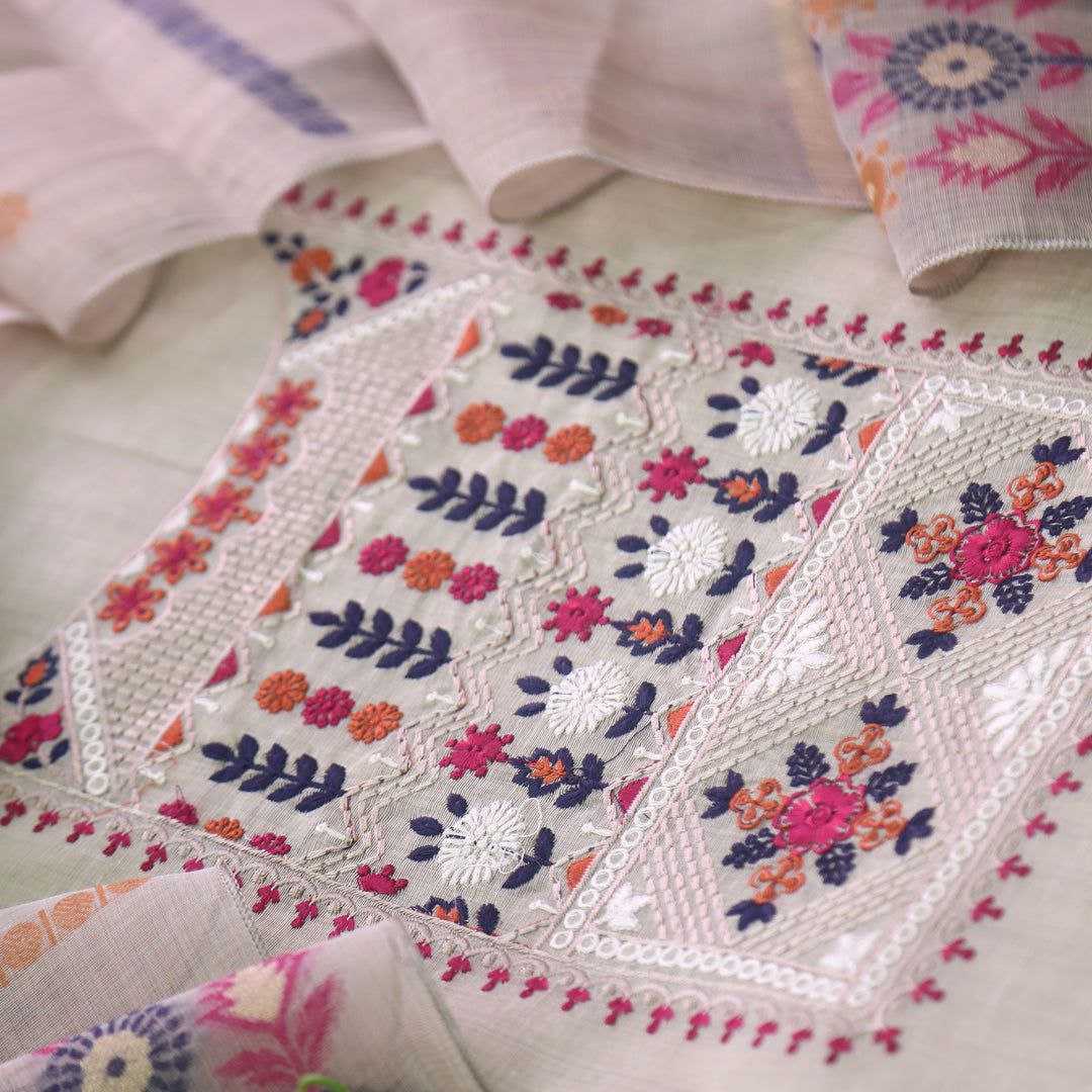 Ynf Pure Linen KESH505 EMBROIDERED Suits & Dresses Wedding Collections Festive Collections Wholesale Unstitched Suits Embroidered Suits Cotton Dresses Manufacturer