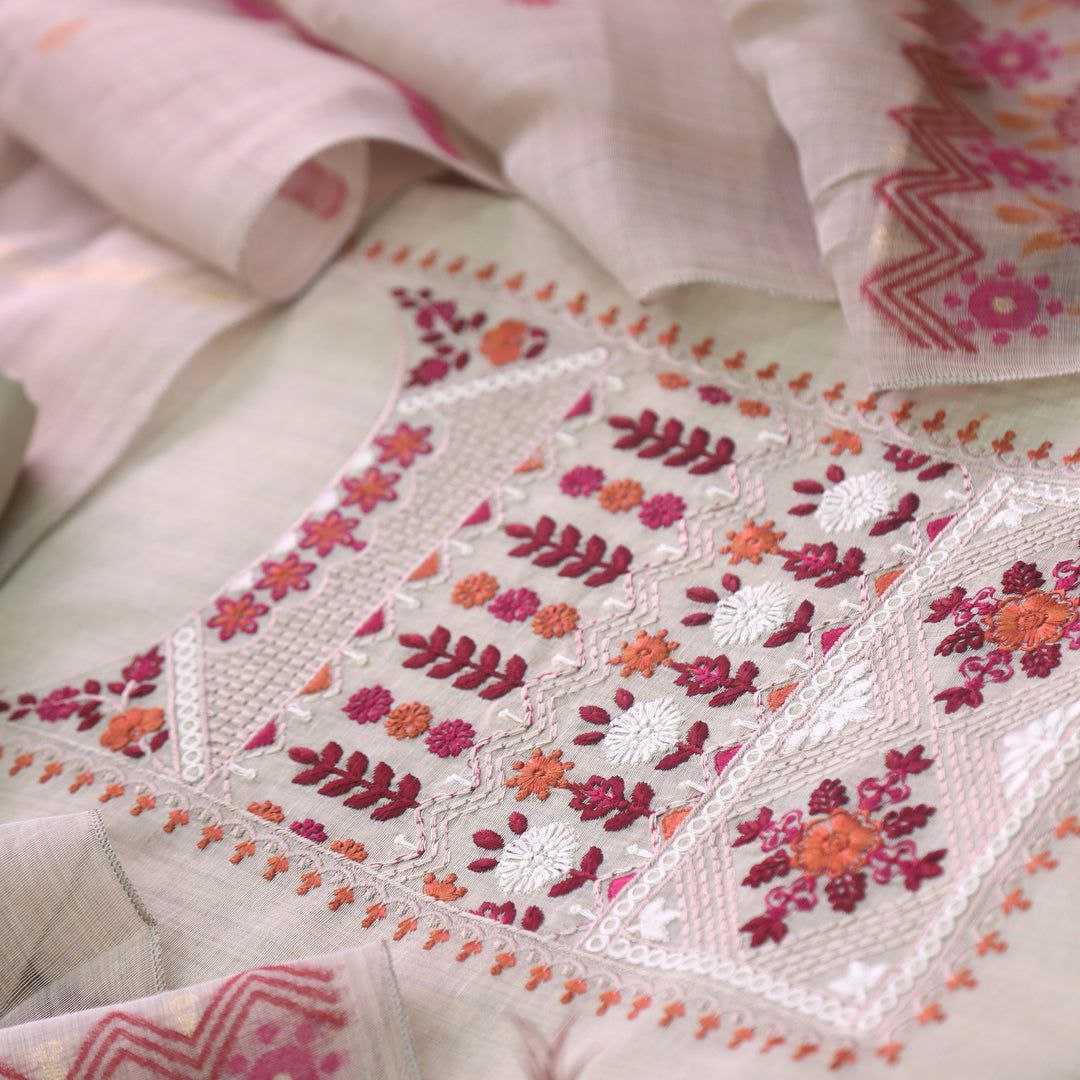 Ynf Pure Linen KESH505 EMBROIDERED Suits & Dresses Wedding Collections Festive Collections Wholesale Unstitched Suits Embroidered Suits Cotton Dresses Manufacturer