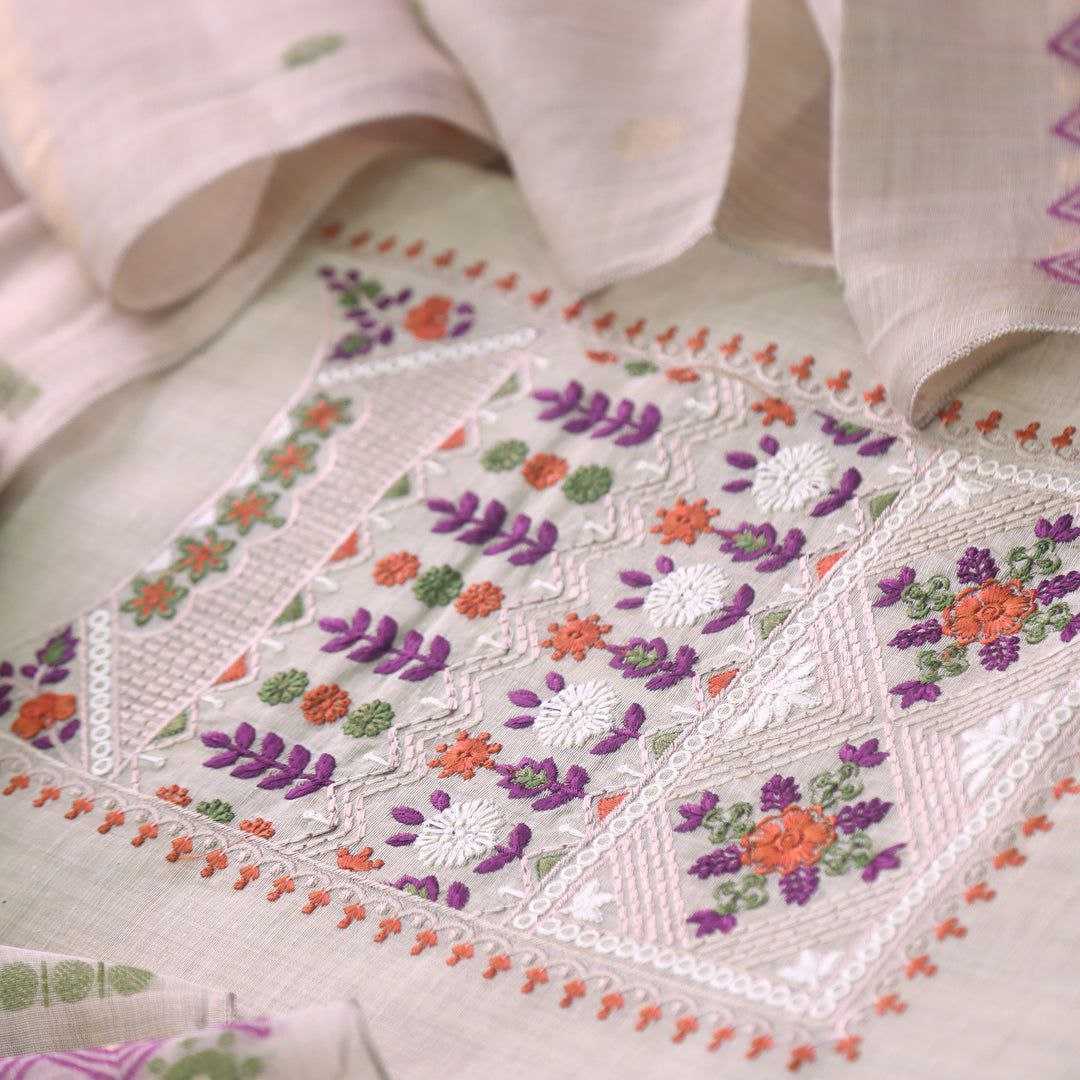 Ynf Pure Linen KESH505 EMBROIDERED Suits & Dresses Wedding Collections Festive Collections Wholesale Unstitched Suits Embroidered Suits Cotton Dresses Manufacturer