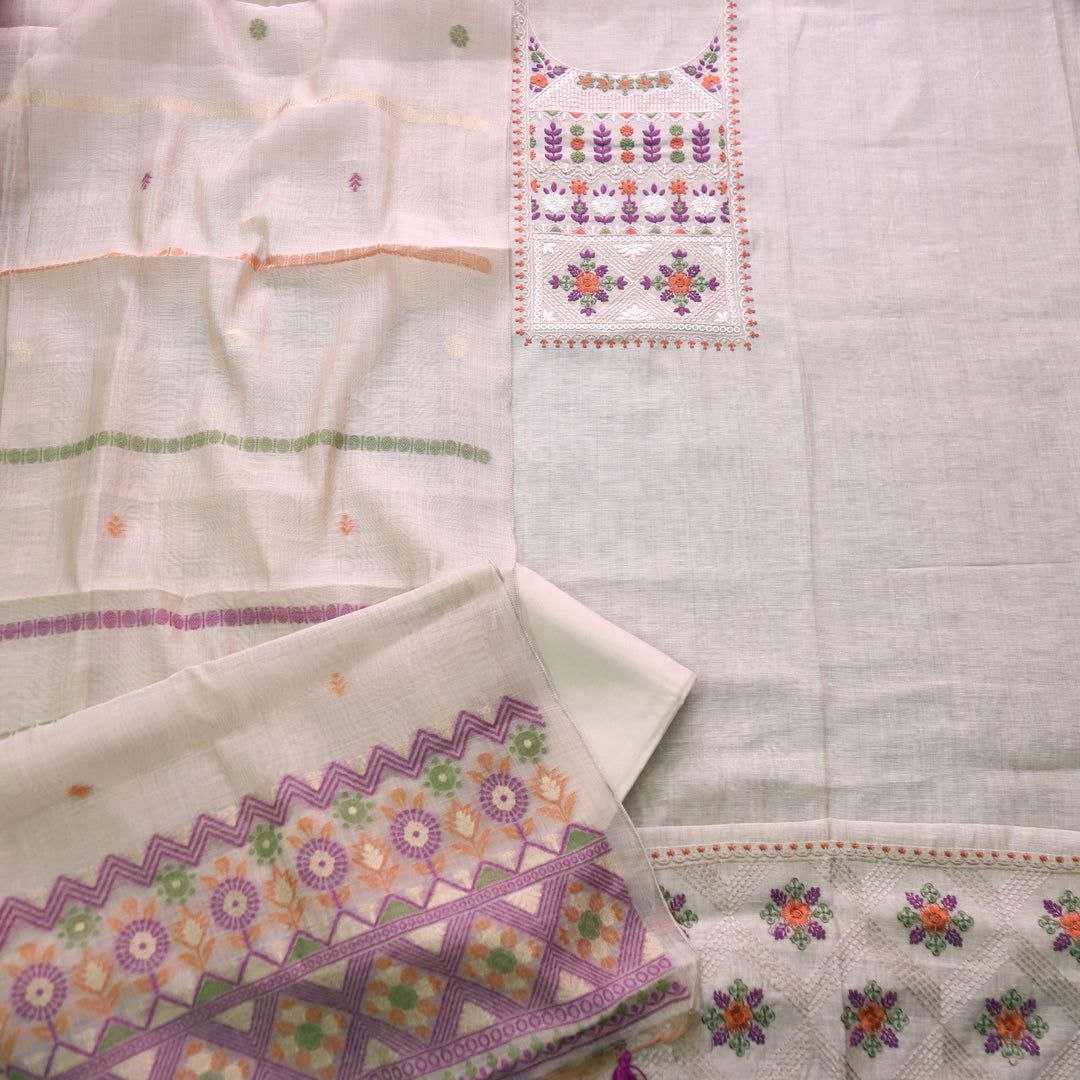 Ynf Pure Linen KESH505 EMBROIDERED Suits & Dresses Wedding Collections Festive Collections Wholesale Unstitched Suits Embroidered Suits Cotton Dresses Manufacturer