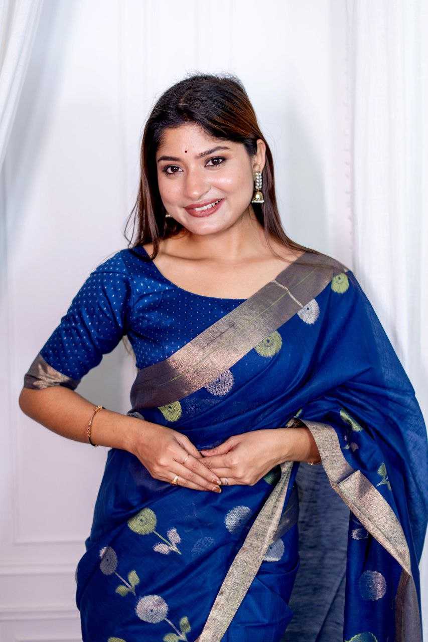 Ynf Pure Linen KESH532 MUKHI SILK Sarees Wedding Collections Festive Collections Wholesale Floral Sarees Traditional Sarees Linen Sarees Manufacturer