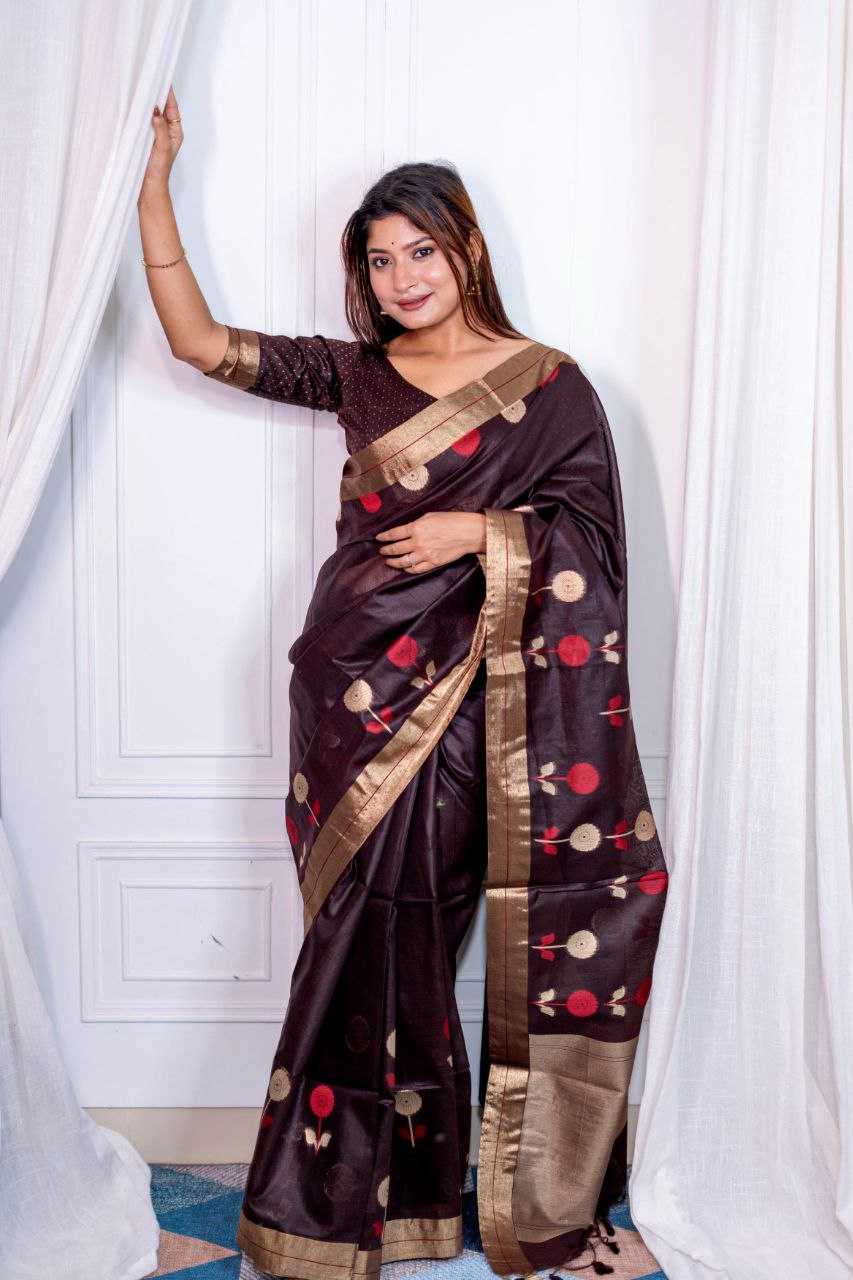 Ynf Pure Linen KESH532 MUKHI SILK Sarees Wedding Collections Festive Collections Wholesale Floral Sarees Traditional Sarees Linen Sarees Manufacturer