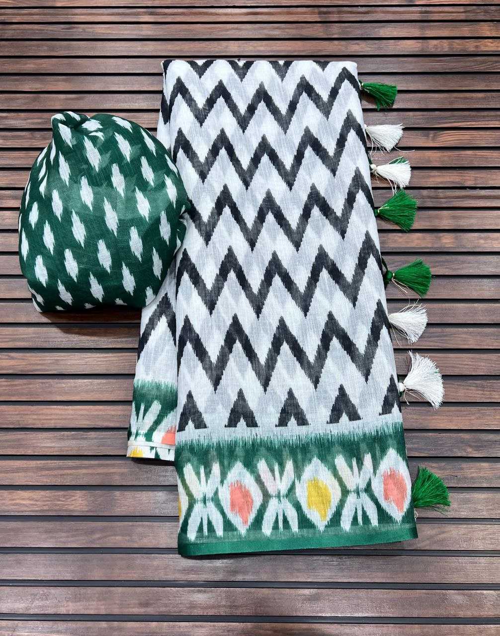 Ynf Pure Linen RIN225 916 Sarees Wedding Collections Festive Collections Wholesale Printed Sarees Cotton Linen Sarees Sarees With Blouse Manufacturer