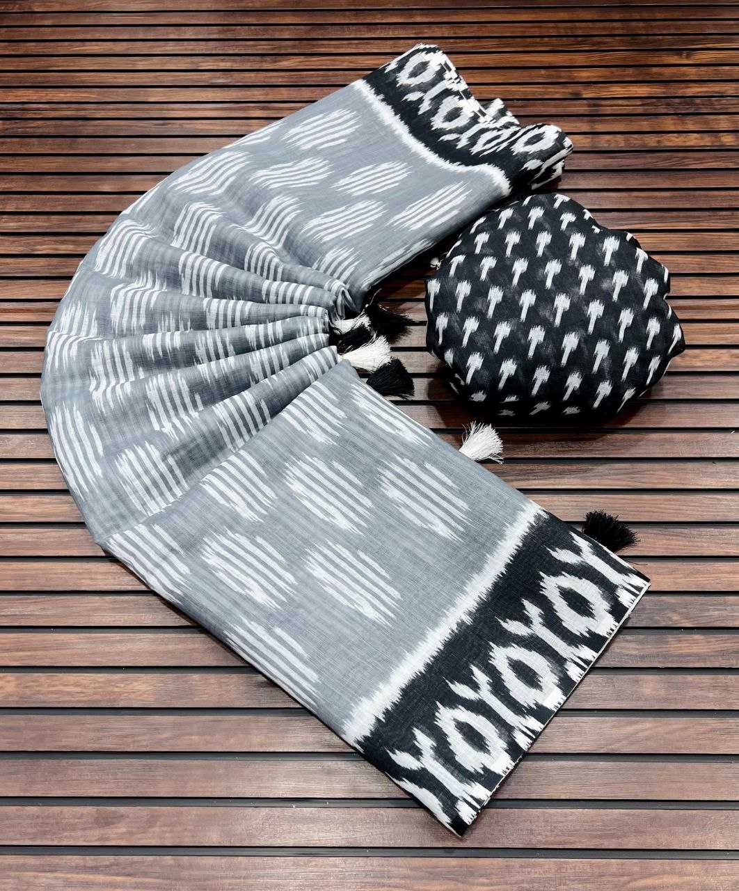 Ynf Pure Linen RIN225 916 Sarees Wedding Collections Festive Collections Wholesale Printed Sarees Cotton Linen Sarees Sarees With Blouse Manufacturer