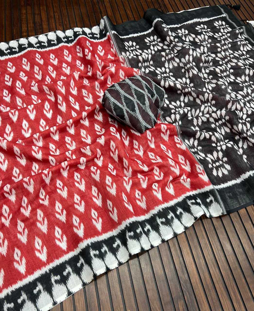 Ynf Pure Linen RIN225 916 Sarees Wedding Collections Festive Collections Wholesale Printed Sarees Cotton Linen Sarees Sarees With Blouse Manufacturer