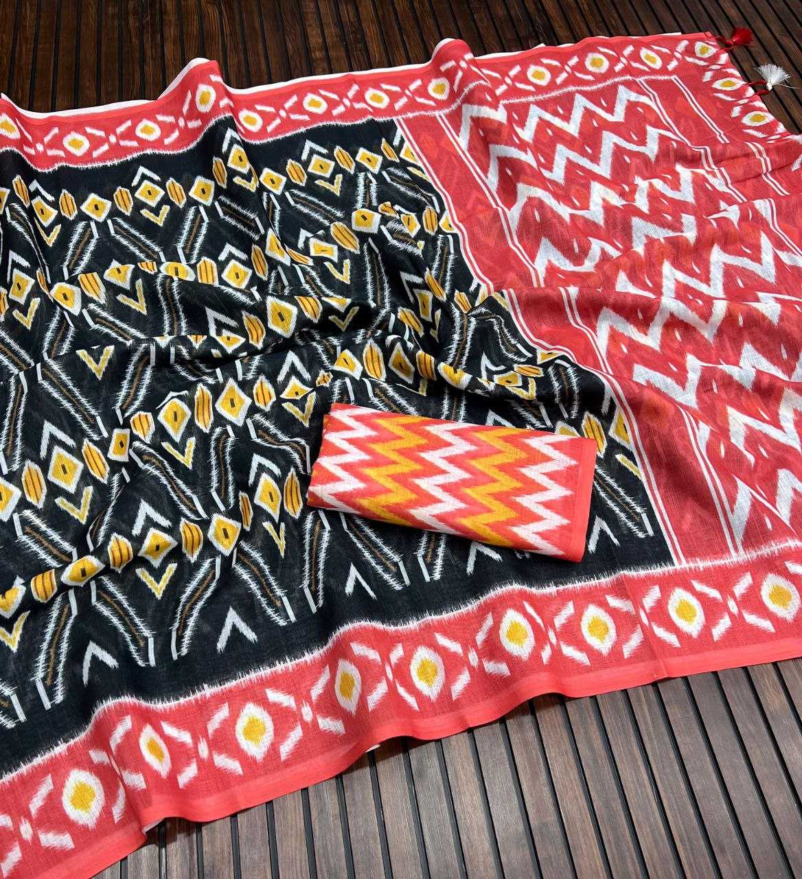 Ynf Pure Linen RIN225 935 Sarees Wedding Collections Festive Collections Wholesale Printed Sarees Linen Sarees Sarees With Blouse Manufacturer