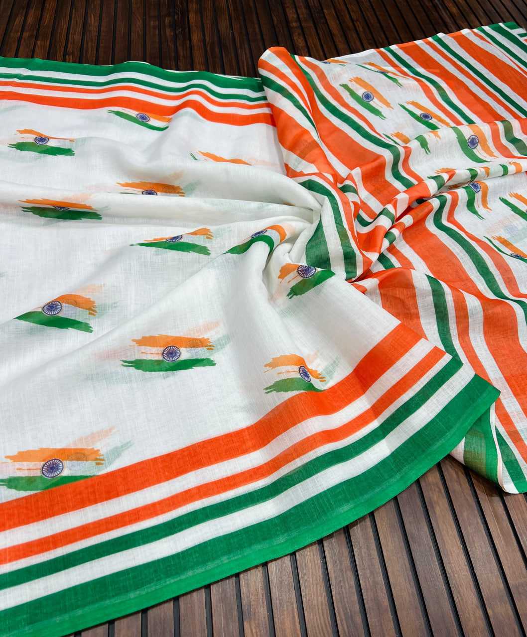 Ynf Pure Linen RIN225 939 Sarees Festive Collections Wholesale Cotton Linen Sarees Sarees With Blouse Independence Day Collections Manufacturer