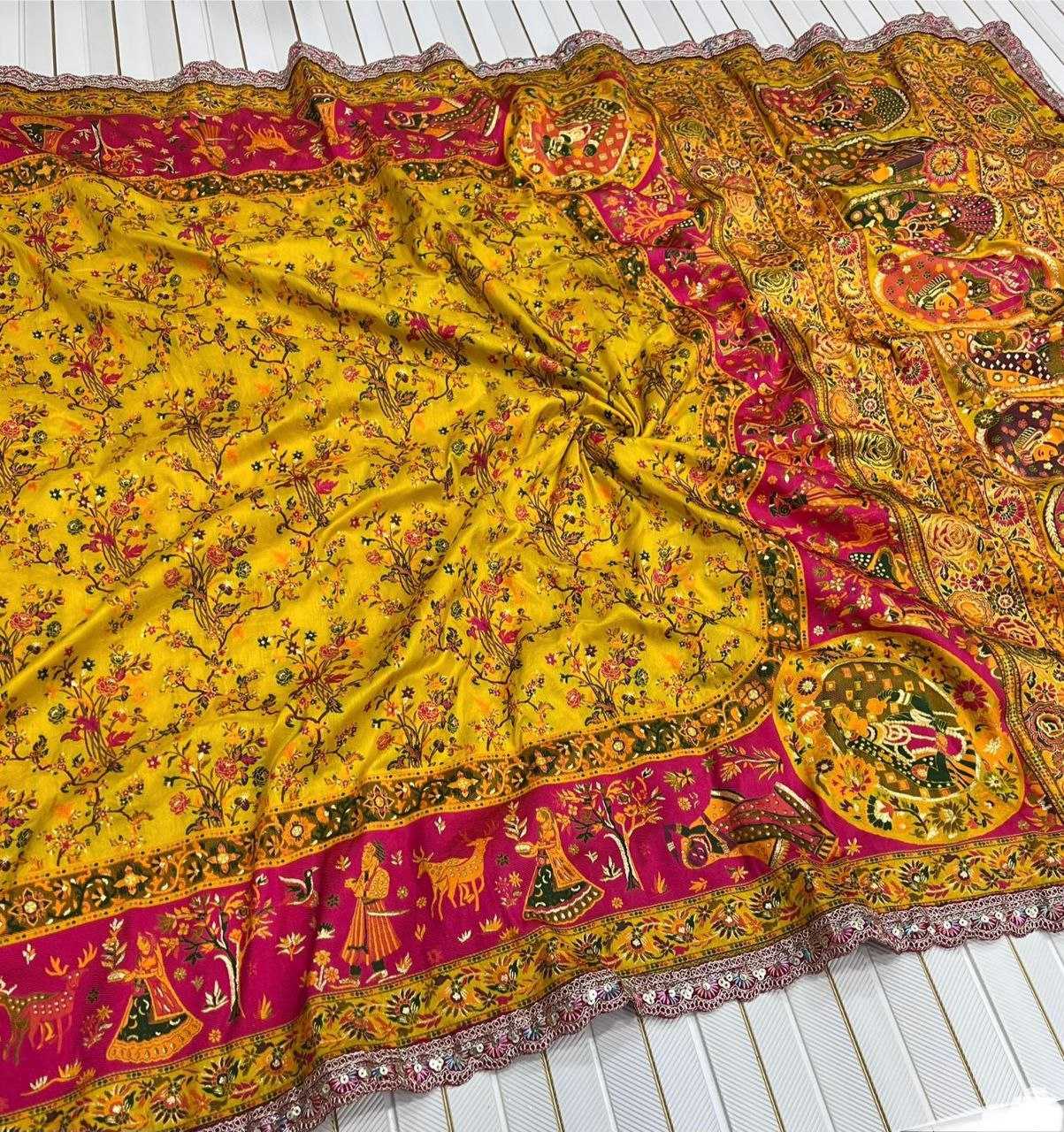 Ynf Pure Pashmina RIN225 938 Silk Sarees Wedding Collections Festive Collections Wholesale Zari Border Silk Sarees Embroidered Silk Sarees Silk Sarees With Blouse Manufacturer
