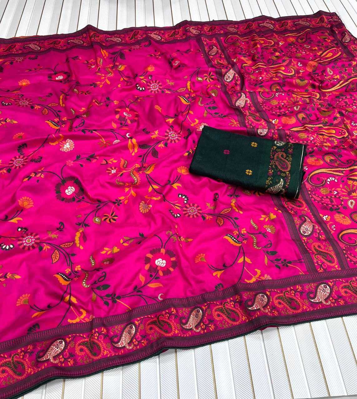 Ynf Pure Pashmina RIN225 946 Sarees Wedding Collections Festive Collections Wholesale Zari Border Sarees Silk Sarees Sarees With Blouse Manufacturer