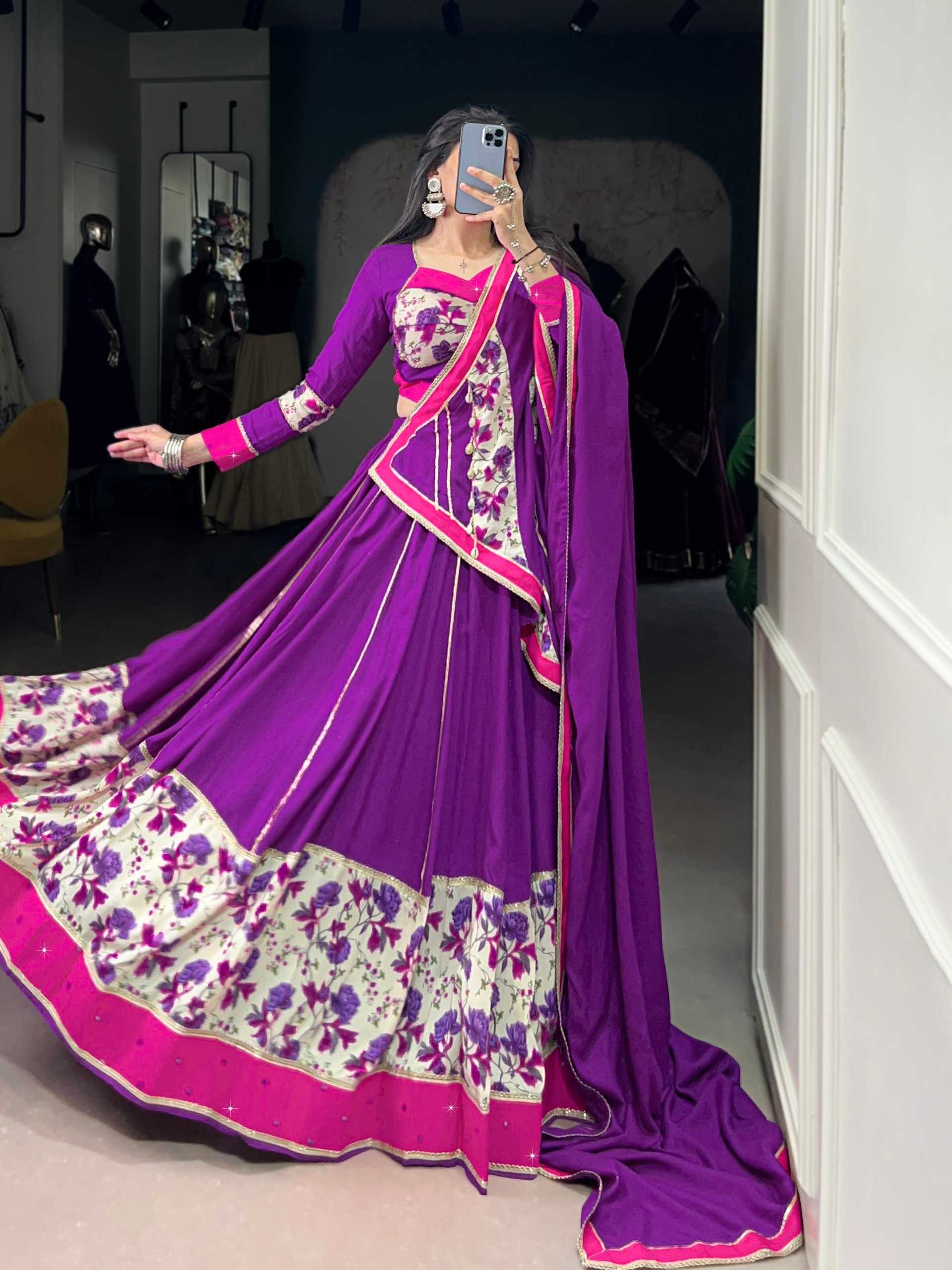 Ynf Pure Rayon KESH134 1618 Lehengas Festive Collections Wholesale Printed Lehenga Mirror Work Lehenga Lehenga With Blouse Manufacturer