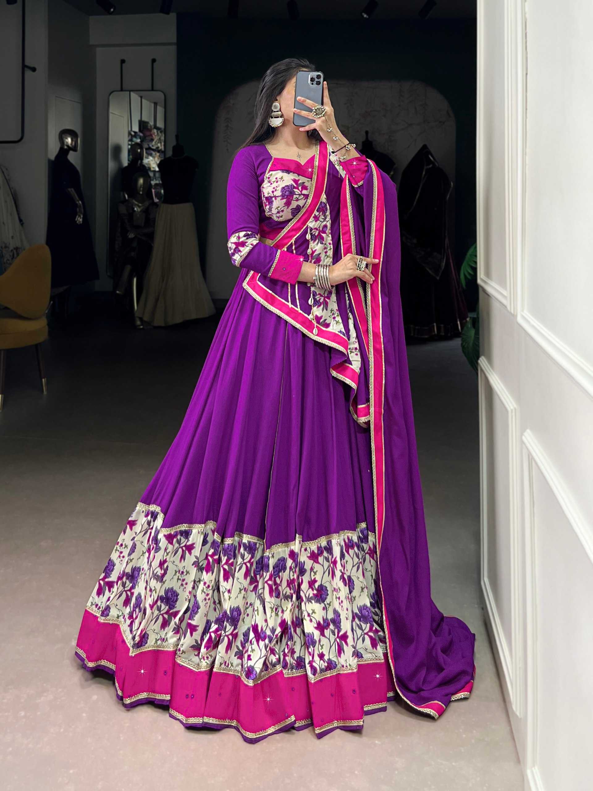 Ynf Pure Rayon KESH134 1618 Lehengas Festive Collections Wholesale Printed Lehenga Mirror Work Lehenga Lehenga With Blouse Manufacturer