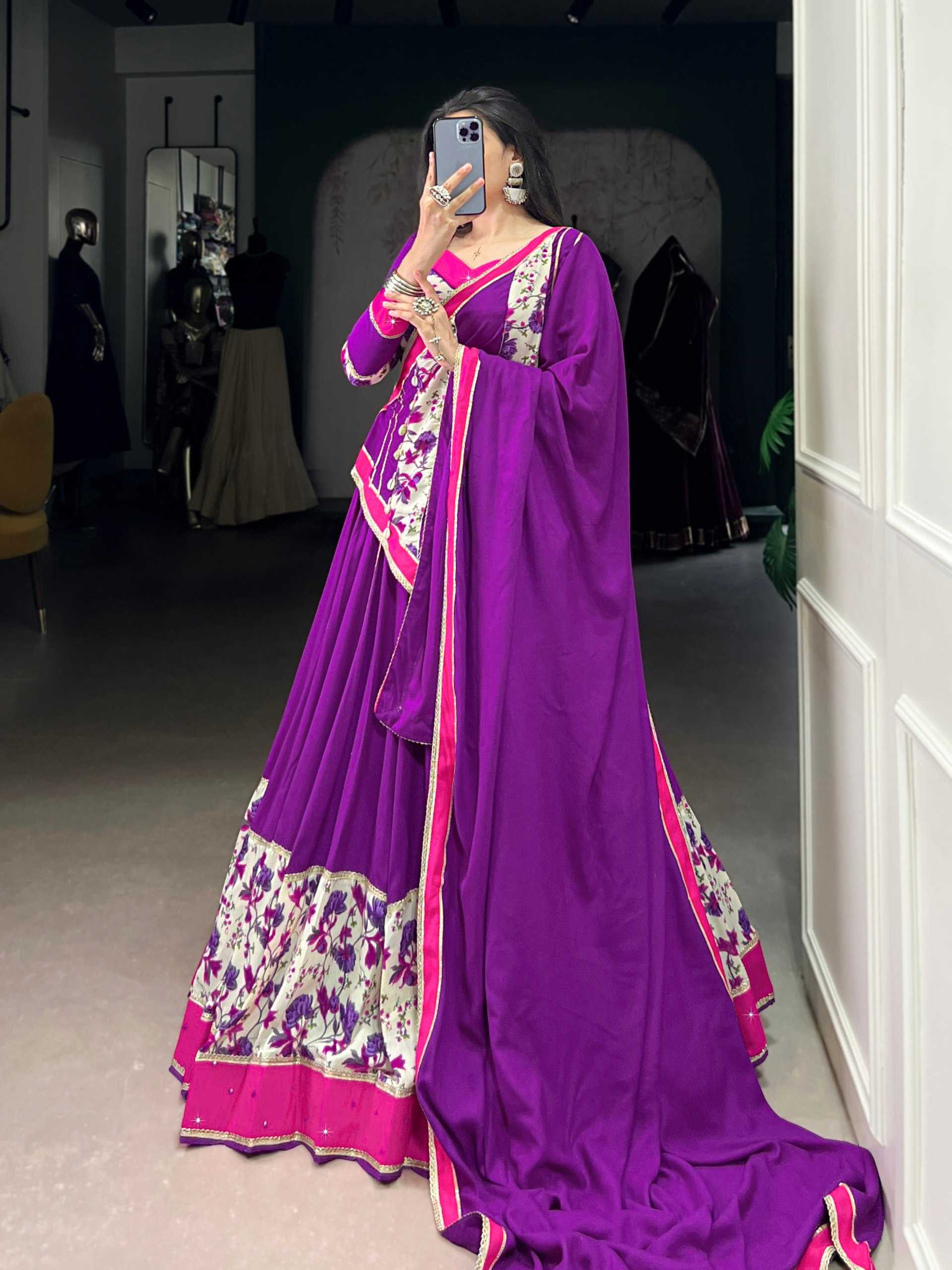 Ynf Pure Rayon KESH134 1618 Lehengas Festive Collections Wholesale Printed Lehenga Mirror Work Lehenga Lehenga With Blouse Manufacturer
