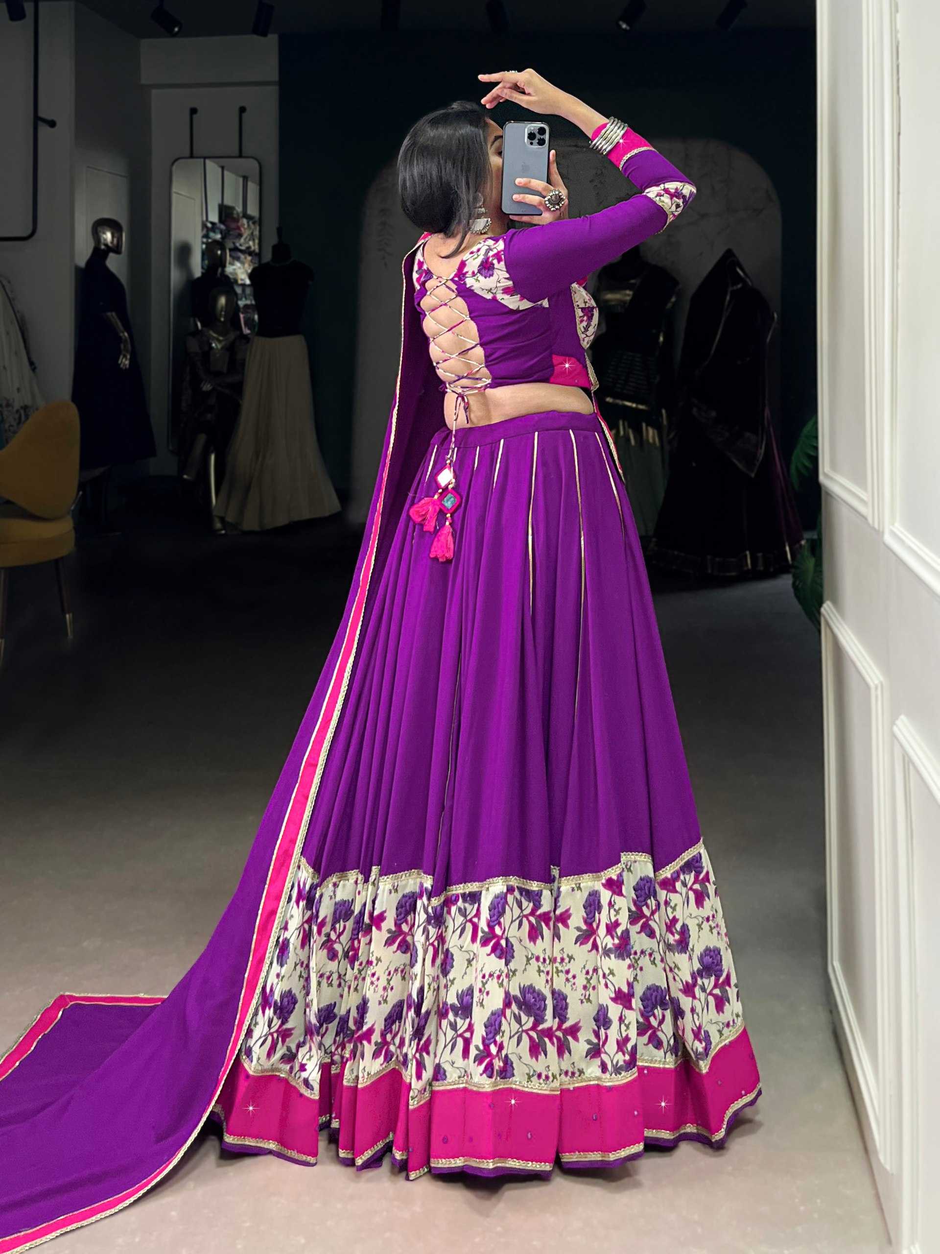 Ynf Pure Rayon KESH134 1618 Lehengas Festive Collections Wholesale Printed Lehenga Mirror Work Lehenga Lehenga With Blouse Manufacturer