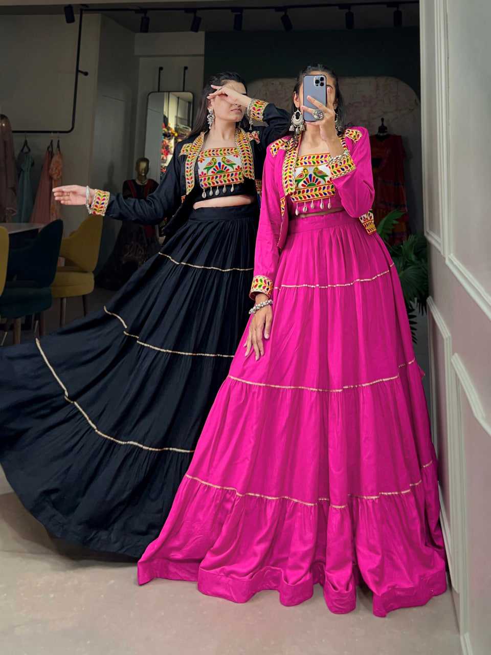 Ynf Pure Rayon KESH134 JHAMKUDI Lehengas Festive Collections Wholesale Designer Lehenga Choli Lehenga With Blouse Navratri Chaniya Choli Manufacturer