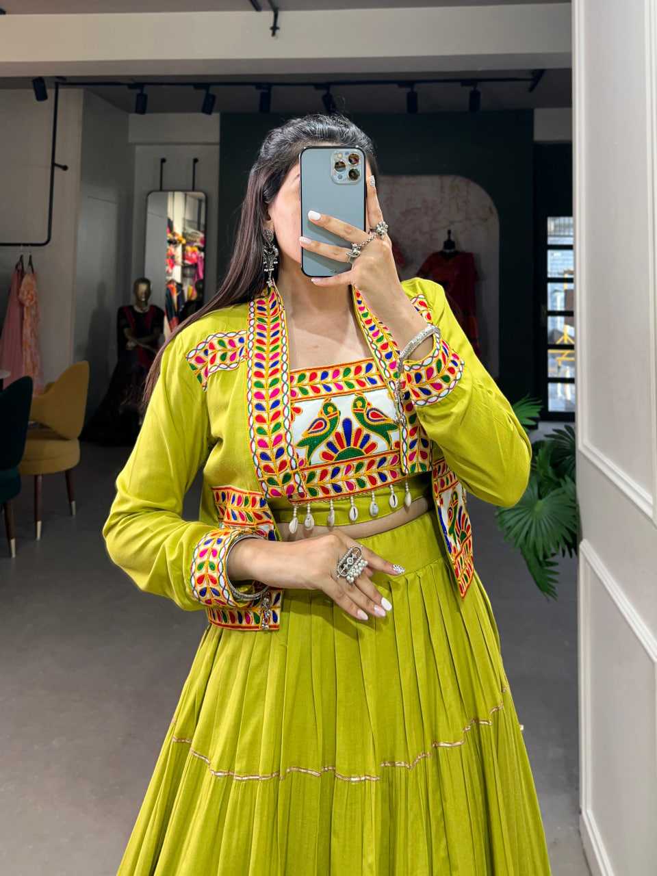 Ynf Pure Rayon KESH134 JHAMKUDI Lehengas Festive Collections Wholesale Designer Lehenga Choli Lehenga With Blouse Navratri Chaniya Choli Manufacturer