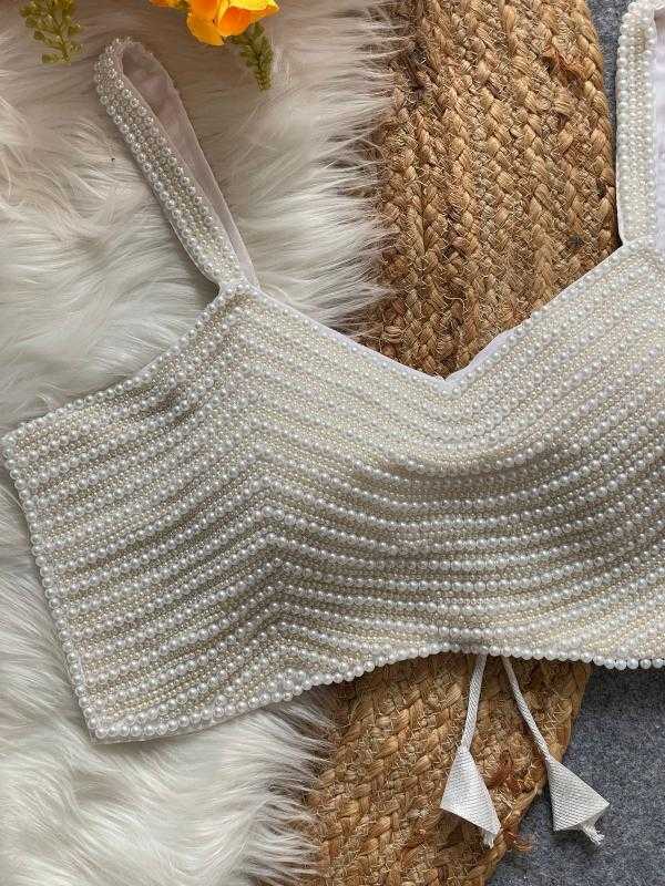 Ynf Pure Silk KESH426 Pearl Moti Spaghetti Readymade Blouses Wholesale Designer Blouse Party Wear Blouse Silk Blouse Manufacturer