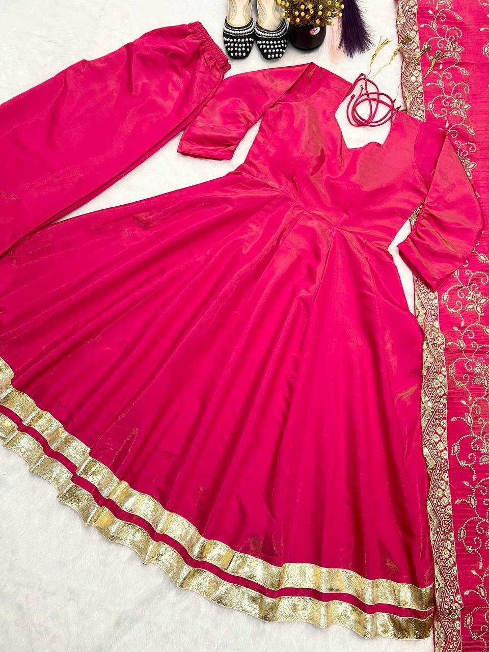 Ynf Pure Silk KESH528 470 Gowns Wedding Collections Festive Collections Wholesale Designer Gowns Gown With Dupatta Full Sleeve Gowns Manufacturer