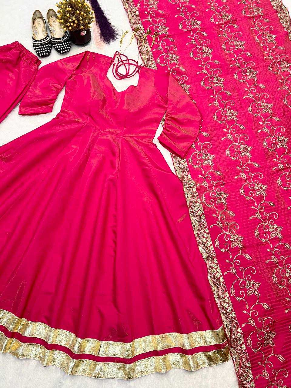 Ynf Pure Silk KESH528 470 Gowns Wedding Collections Festive Collections Wholesale Designer Gowns Gown With Dupatta Full Sleeve Gowns Manufacturer