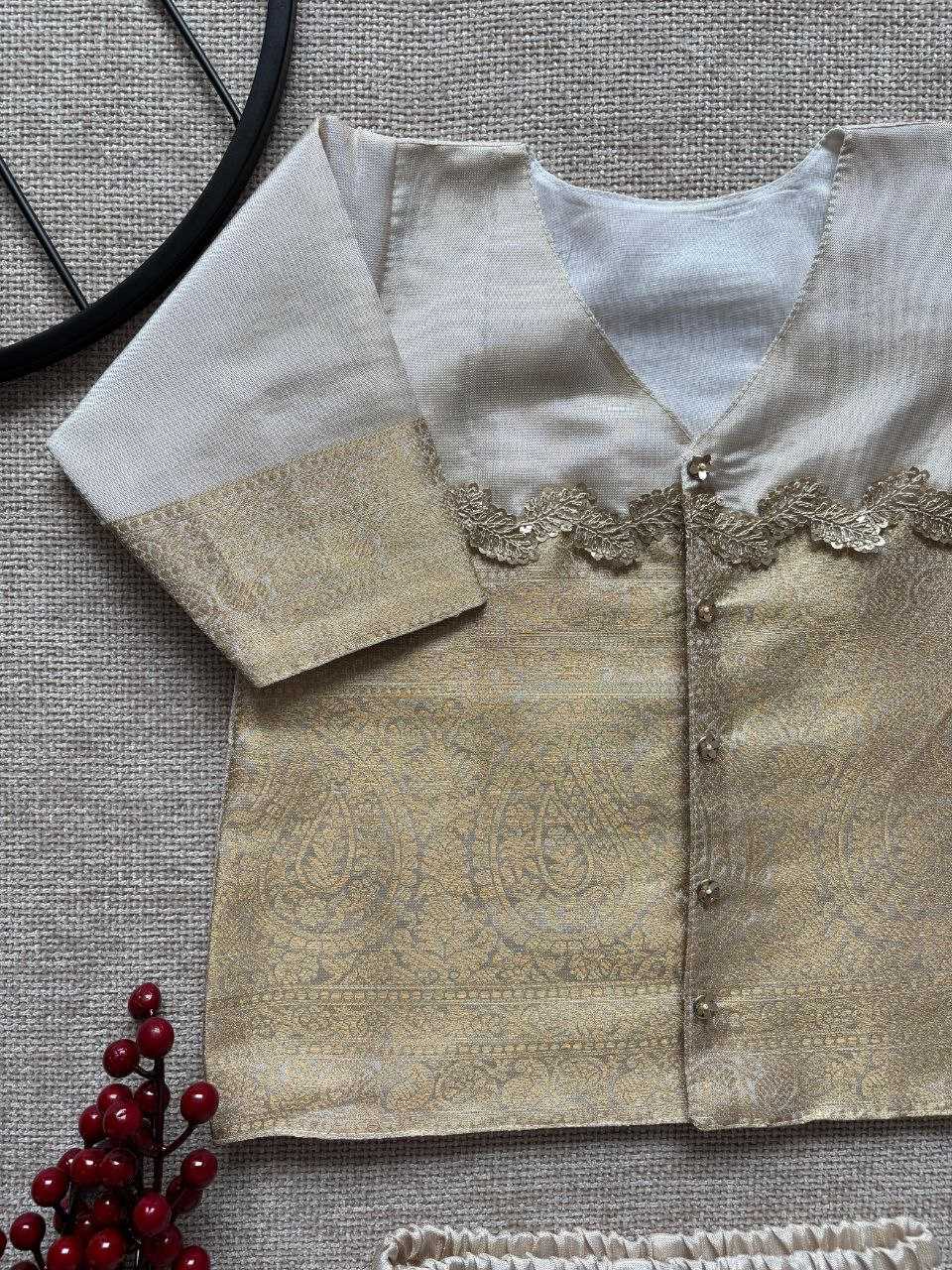 Ynf Pure Silk RIN107 SOUTH Western Wears Kids Wear Festive Collections Wholesale Co-ord Set Kids Co-ord Set Kids Festive Wear Manufacturer