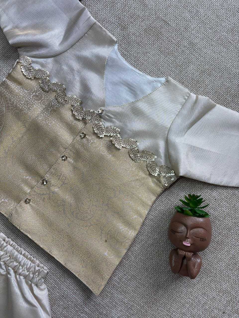 Ynf Pure Silk RIN107 SOUTH Western Wears Kids Wear Festive Collections Wholesale Co-ord Set Kids Co-ord Set Kids Festive Wear Manufacturer