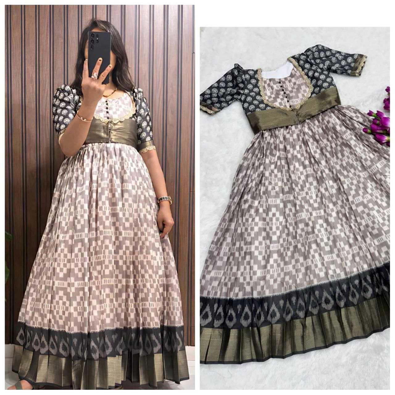 Ynf Pure Silk RIN161 Gown Gowns Wholesale Fancy Gowns Designer Gowns Silk Gowns Manufacturer