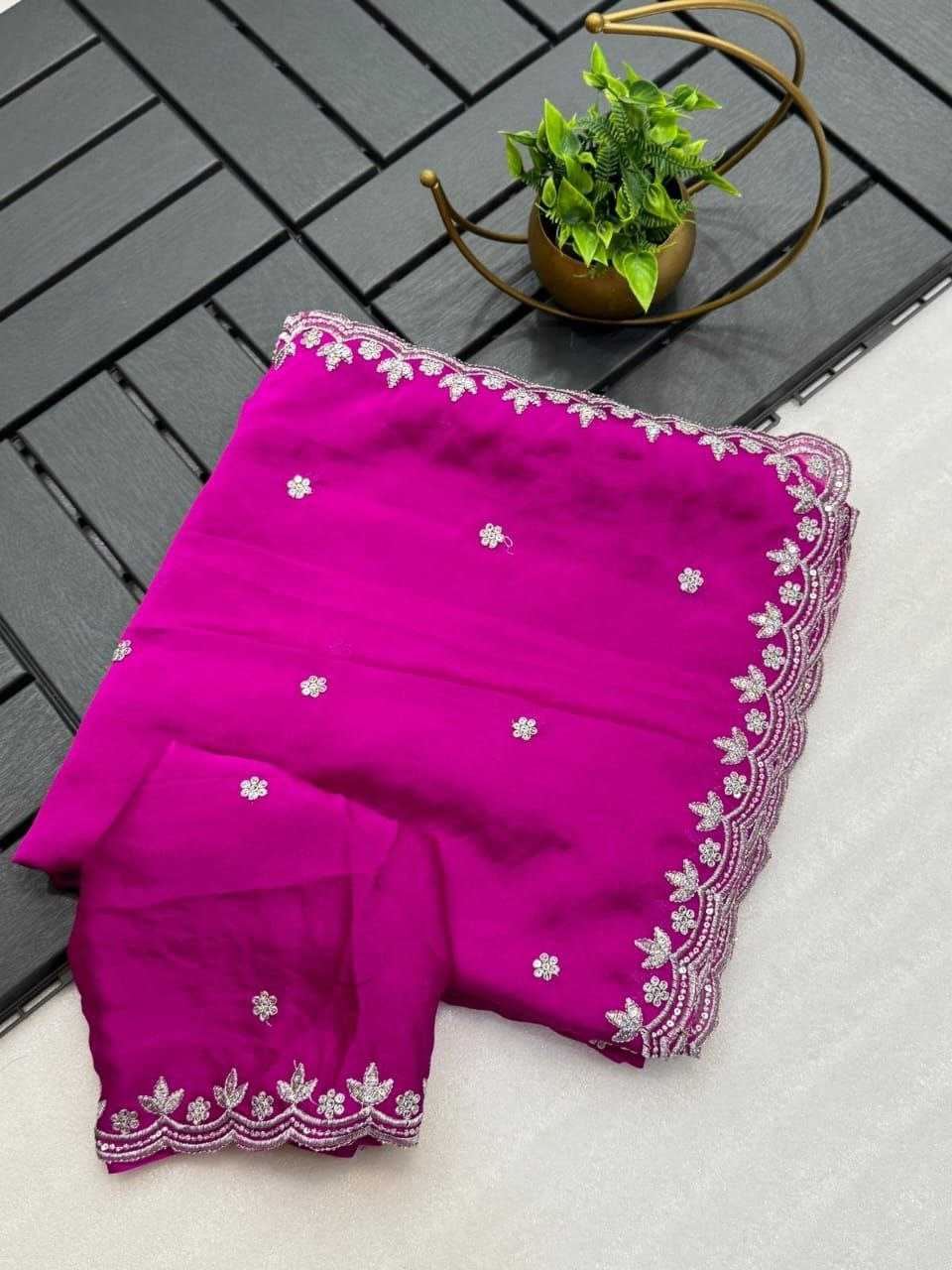 Ynf Pure Soft RIN216 Sreeleela Sarees Wholesale Fancy Sarees Sequence Sarees Embroidered Sarees Cutwork Saree Zari Border Sarees Manufacturer