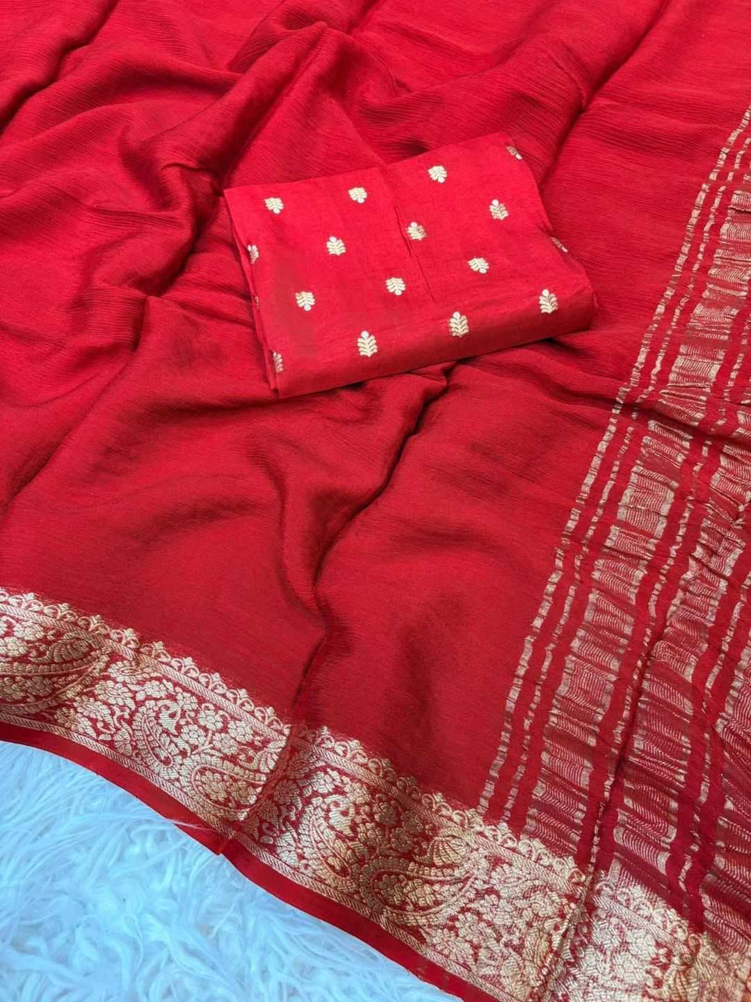 Ynf Pure Viscos RIN178 GAKKO Sarees Wholesale Georgette Sarees Jacquard Saree Viscose Saree Manufacturer