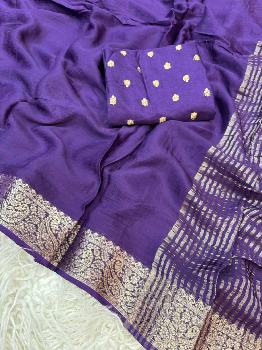 Ynf Pure Viscos RIN178 GAKKO Sarees Wholesale Georgette Sarees Jacquard Saree Viscose Saree Manufacturer