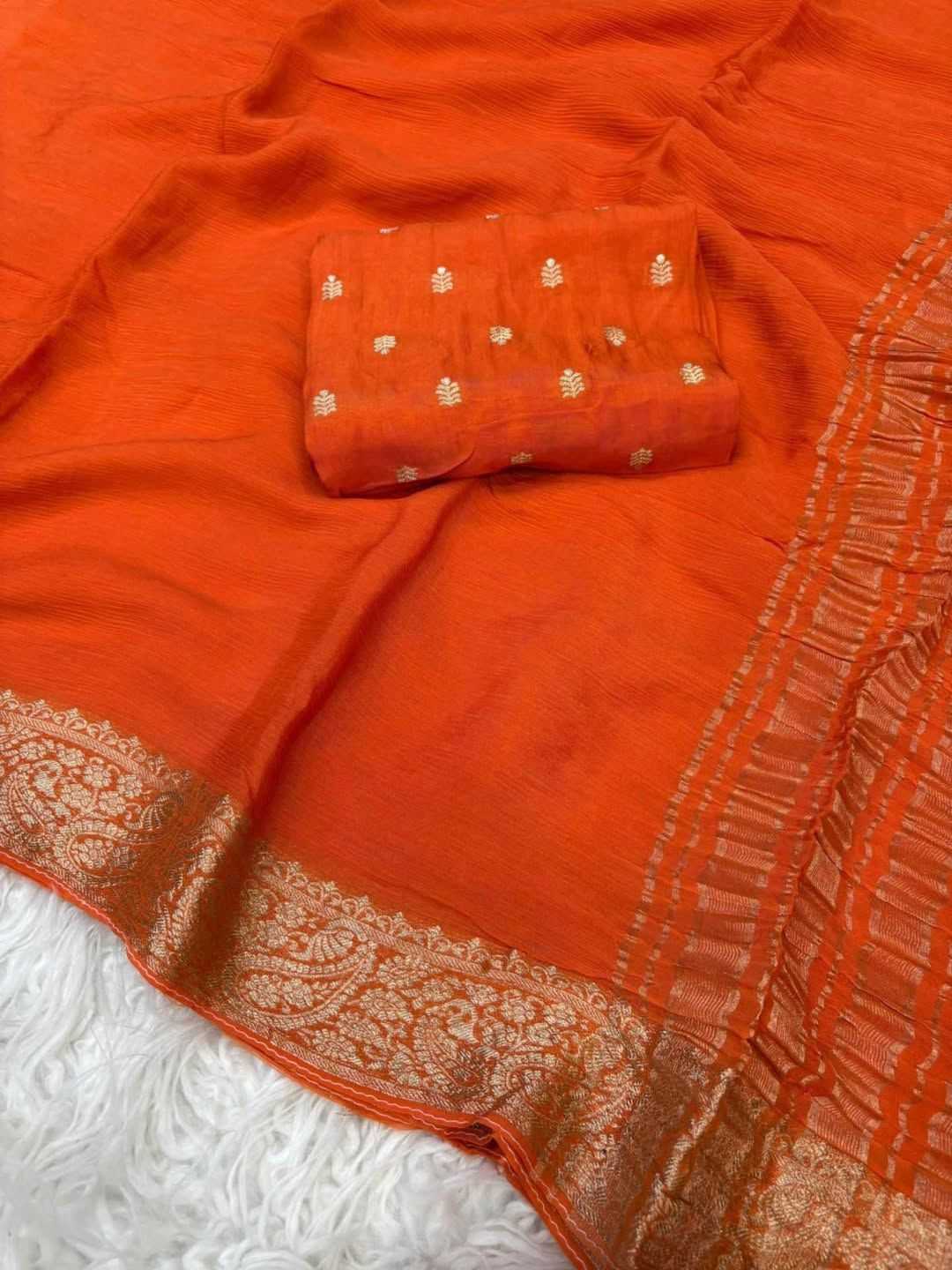 Ynf Pure Viscos RIN178 GAKKO Sarees Wholesale Georgette Sarees Jacquard Saree Viscose Saree Manufacturer
